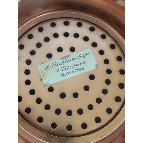 Vintage Teleflora Copper Colander with Handles – 8” Wide - Picture 3 of 5